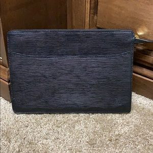 Louis Vuitton Black Epi Pochette Homme Clutch